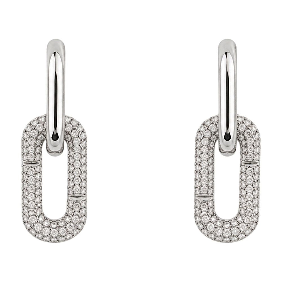 Marc Jacobs Pop J Drop Earrings — Silver Metal