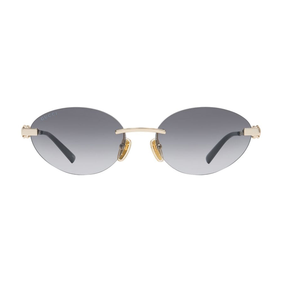 Gucci Gg2051s-001 Rimless Metal Sunglasses — Gold