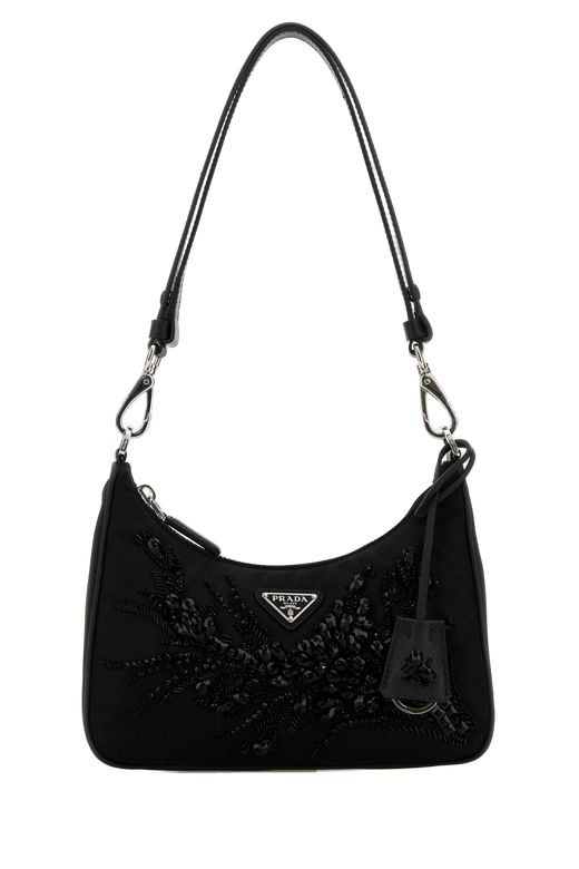 Prada Re-Edition Shoulder Bag — Black Poliammide Riciclata-vitello