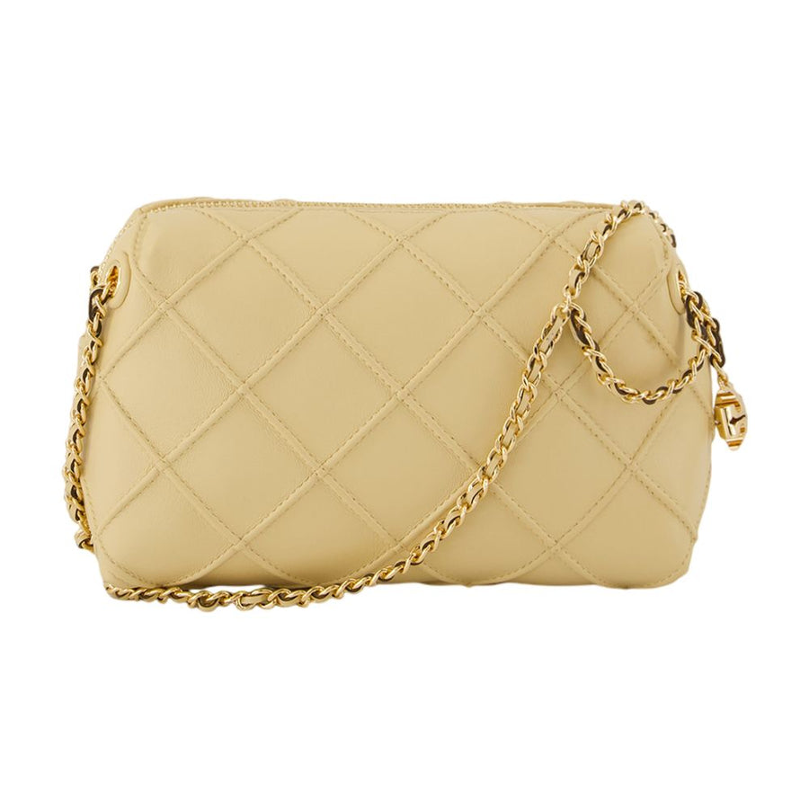 Tory Burch Fleming Crossbody Bag — Beige Lambskin