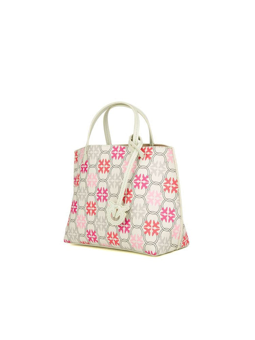 Pinko Carrie Tote Bag — White Genuine Leather