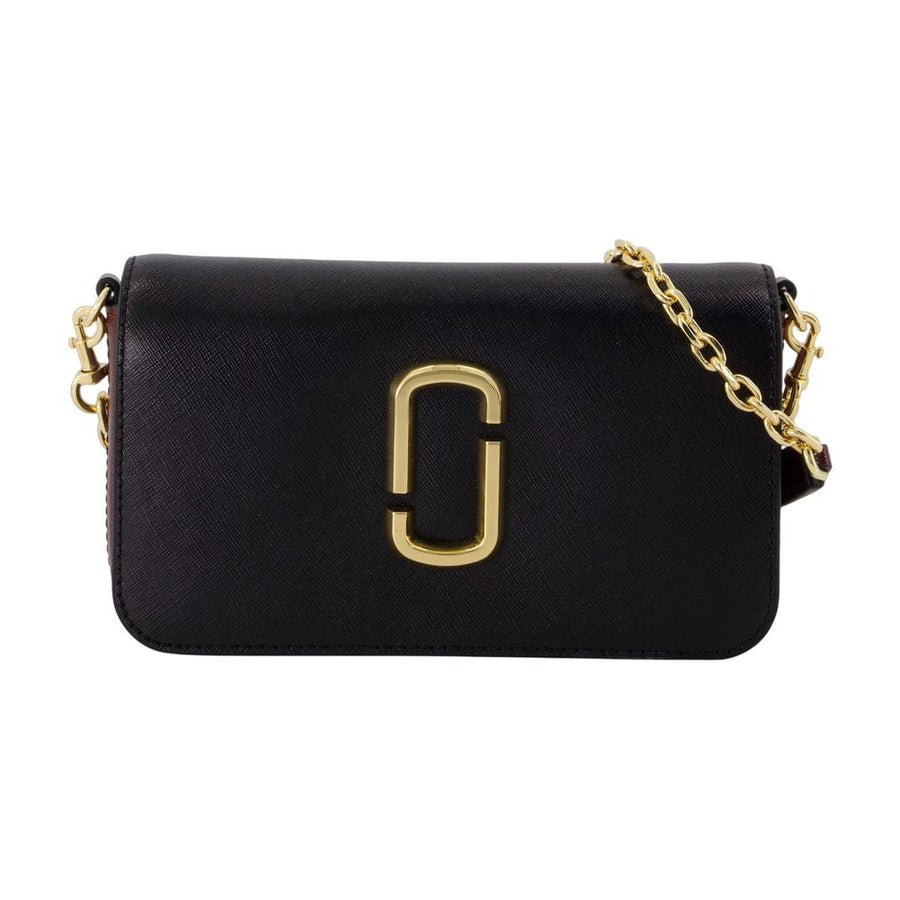 Marc Jacobs Leather Crossbody Wallet — Black Cowhide