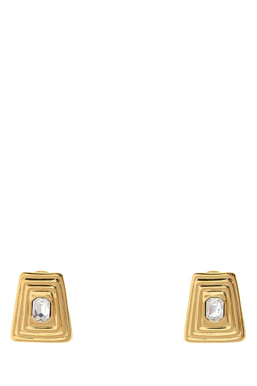 Alessandra Rich Crystal Earrings — Gold