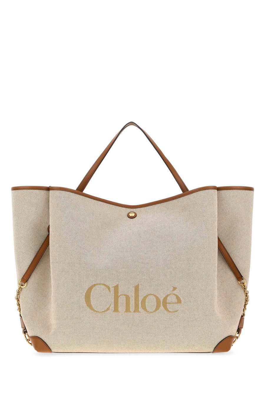 Chloé Clover Tote Bag — Beige
