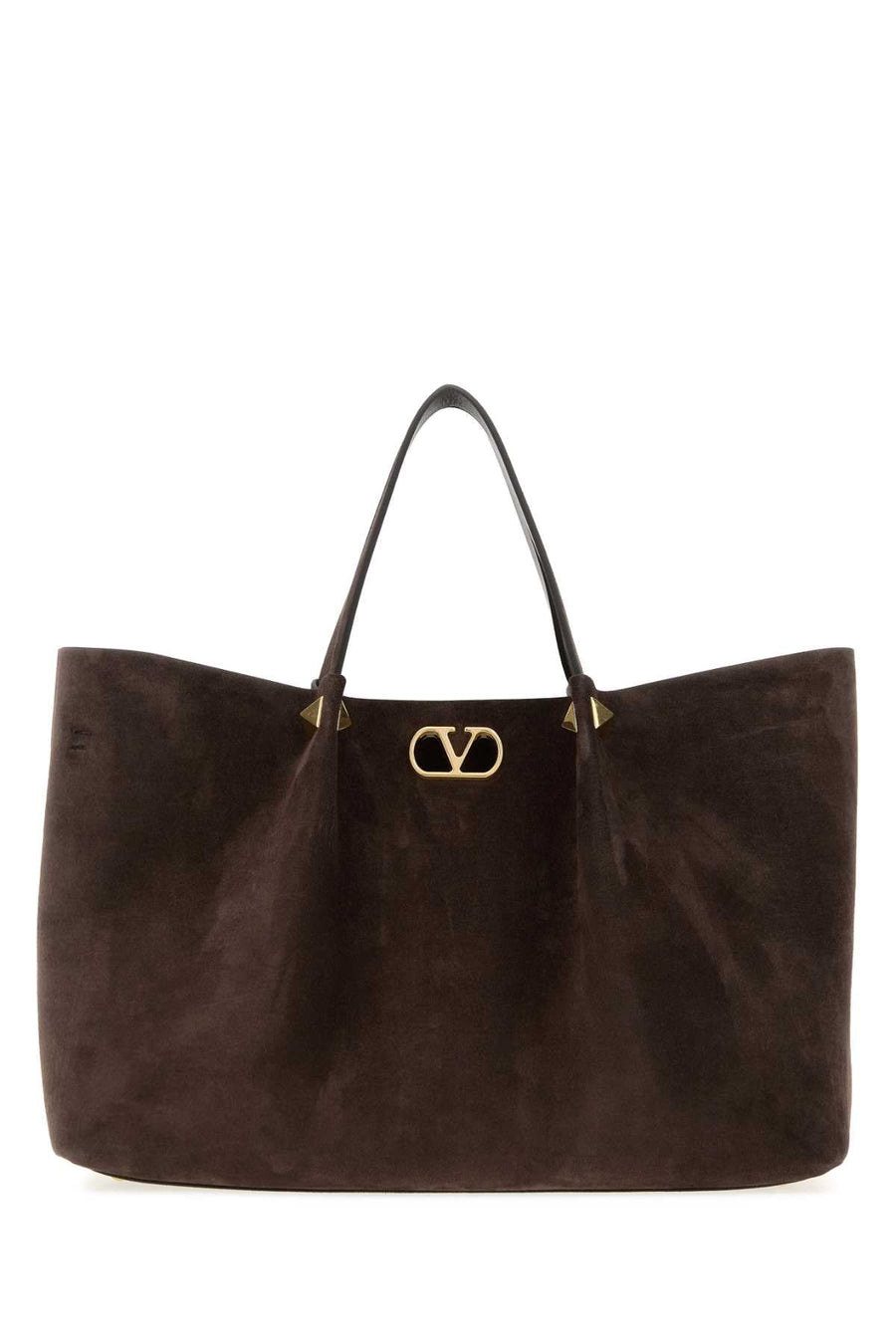 Valentino Garavani Suede Tote Bag — Brown 211