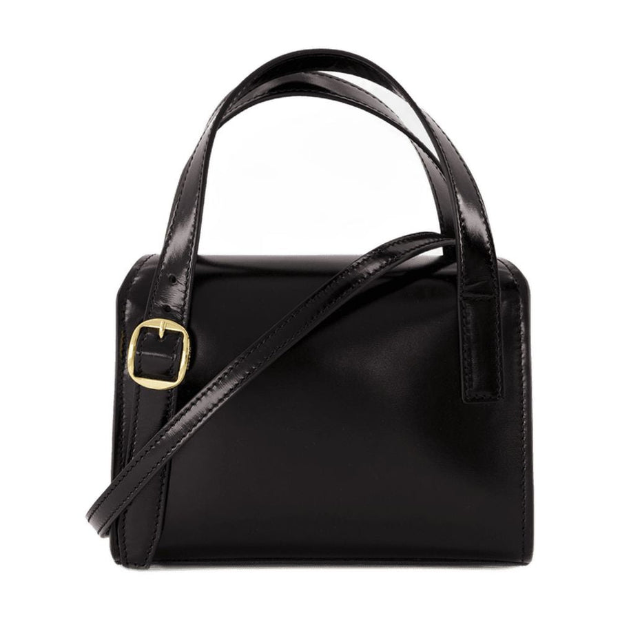 Coperni Structured Calfskin Top Handle Bag — Black
