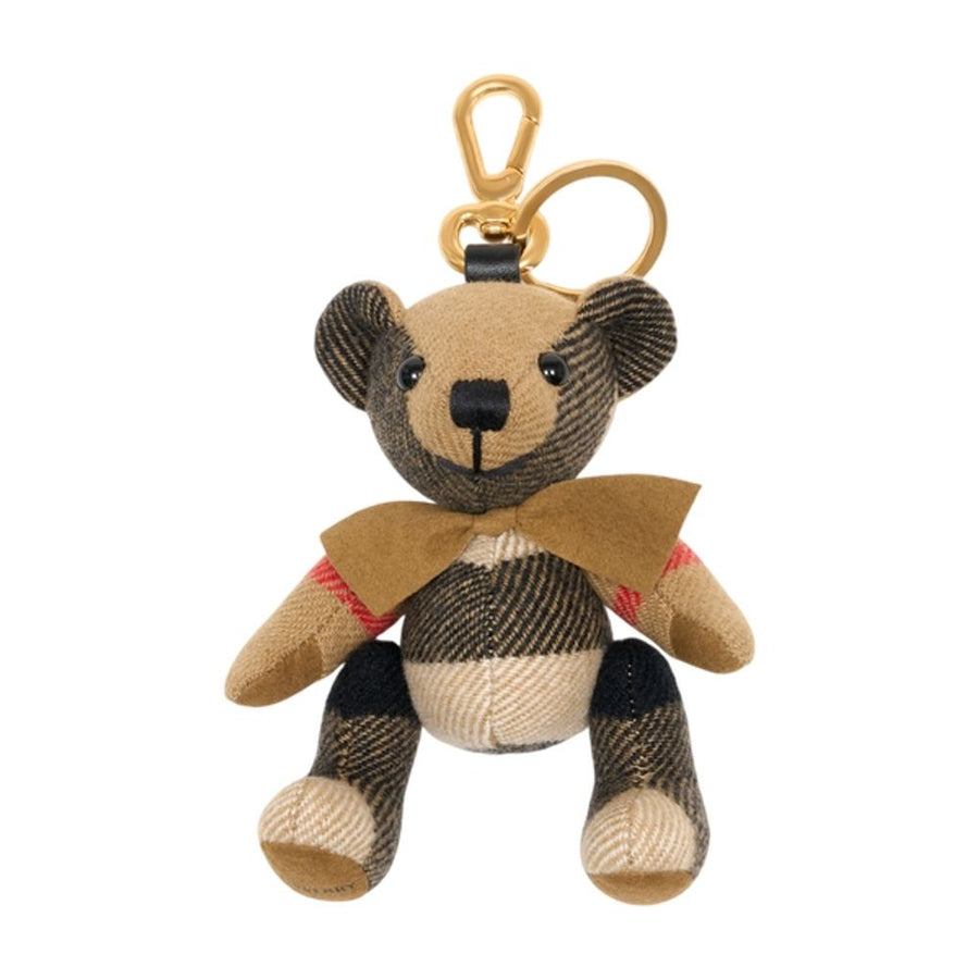 Burberry 8124868-A7026 Cashmere Check Keychain — Beige Baseball Caps