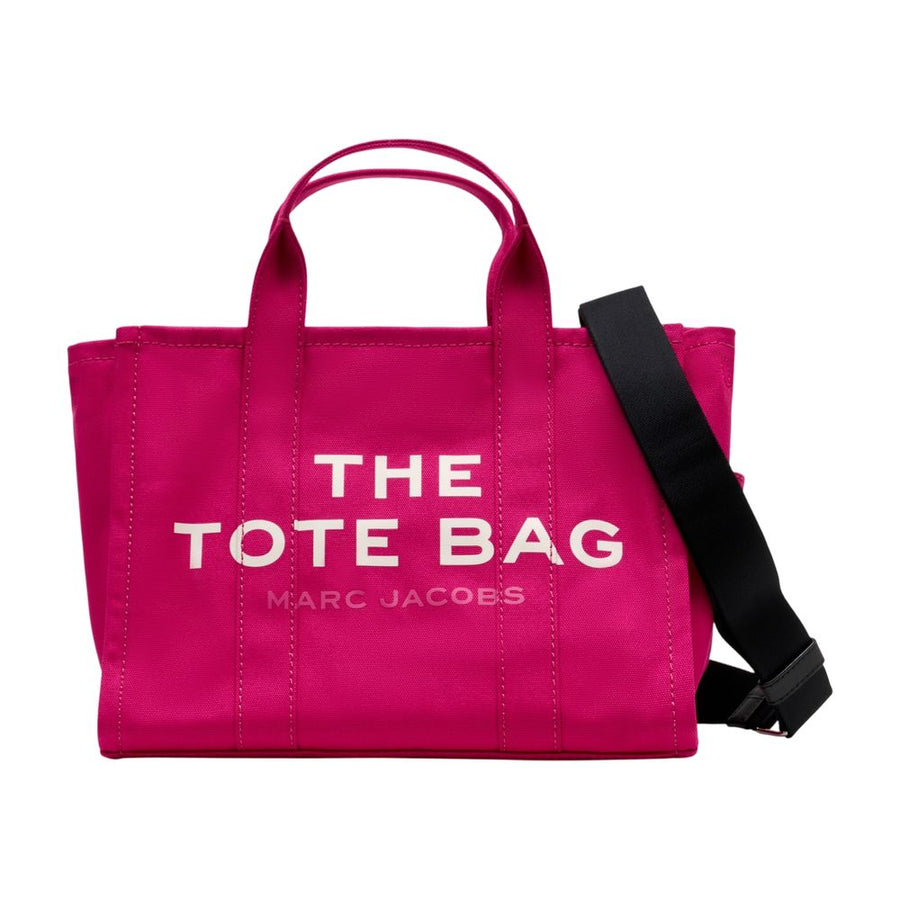 Marc Jacobs Logo-Embroidered Cotton Canvas Tote Bag — Pink