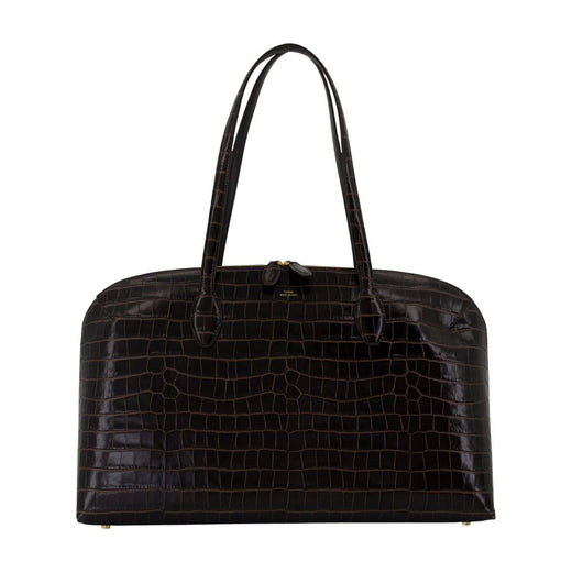 Toteme Day Shopper Shoulder Bag — Black Cowhide