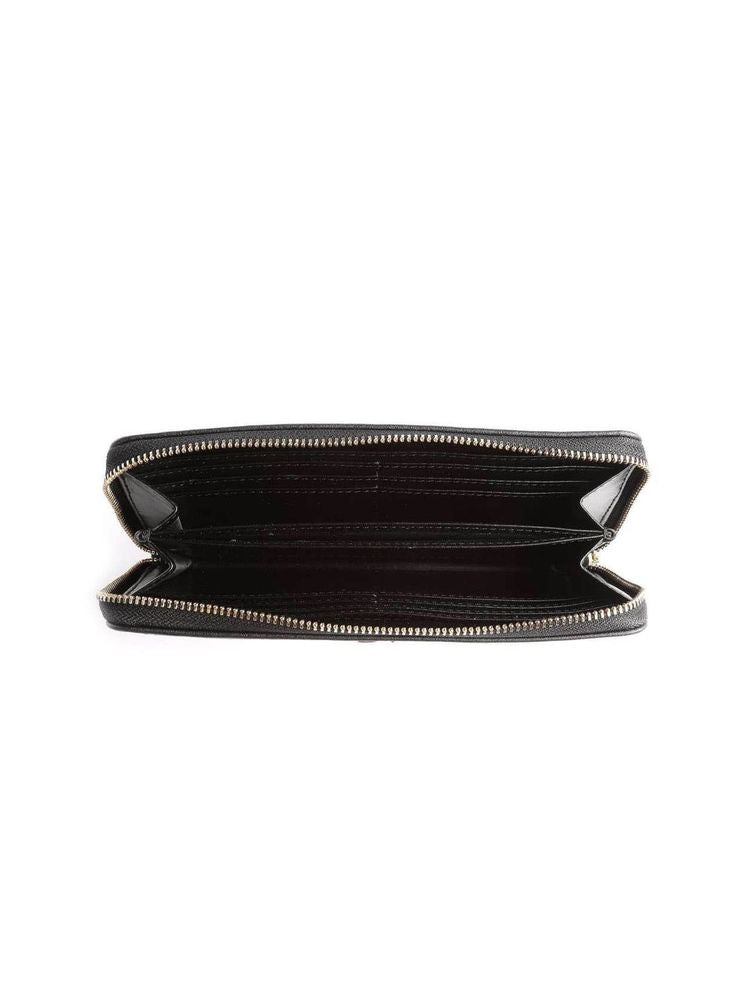 Calvin Klein Leather Continental Wallet — Black