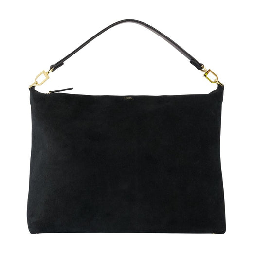 Toteme Bevel Shoulder Bag — Black Calfskin