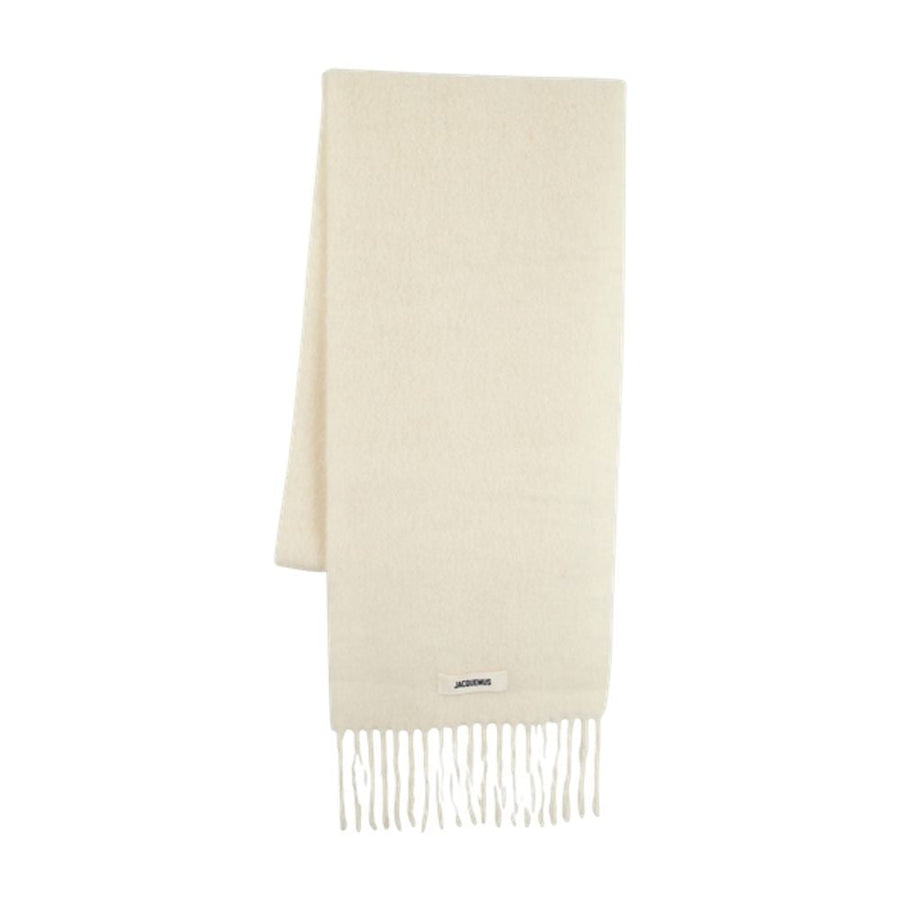 Jacquemus Scarf — White Wool Scarfs