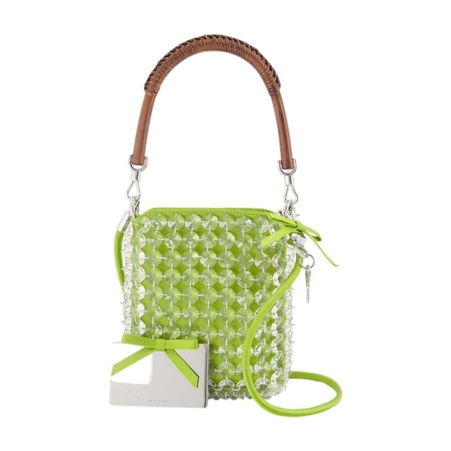 Self-Portrait Chandelier Teapot Mini Bag — Green Synthetic