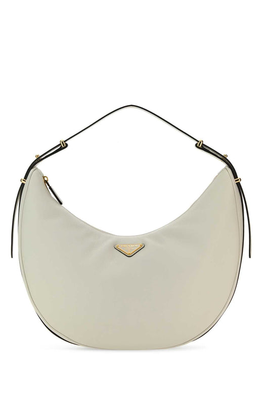 Prada Arquè Shoulder Bag — White Vitello