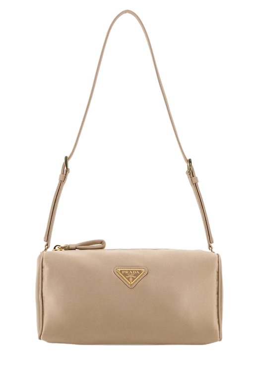 Prada Satin Shoulder Bag — Beige