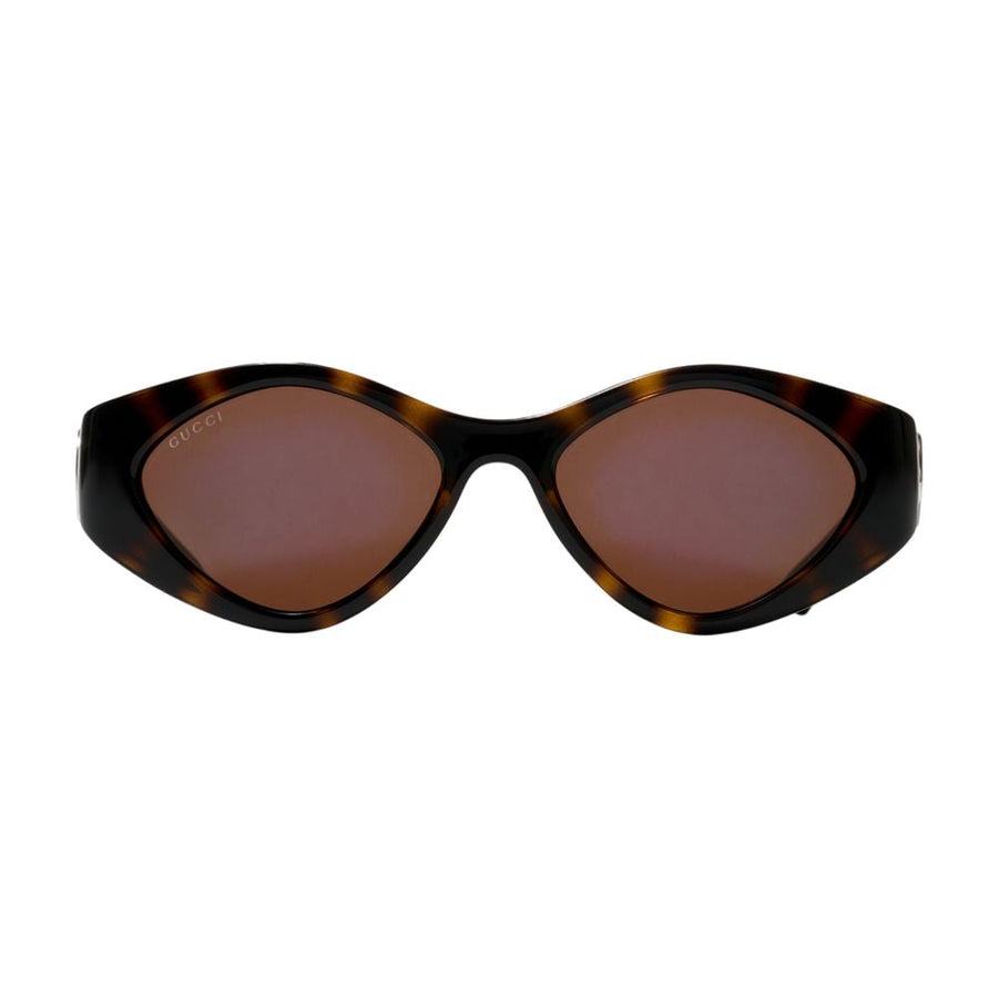 Gucci Gg2121s-003 Tortoiseshell Oval Sunglasses — Brown Synthetic