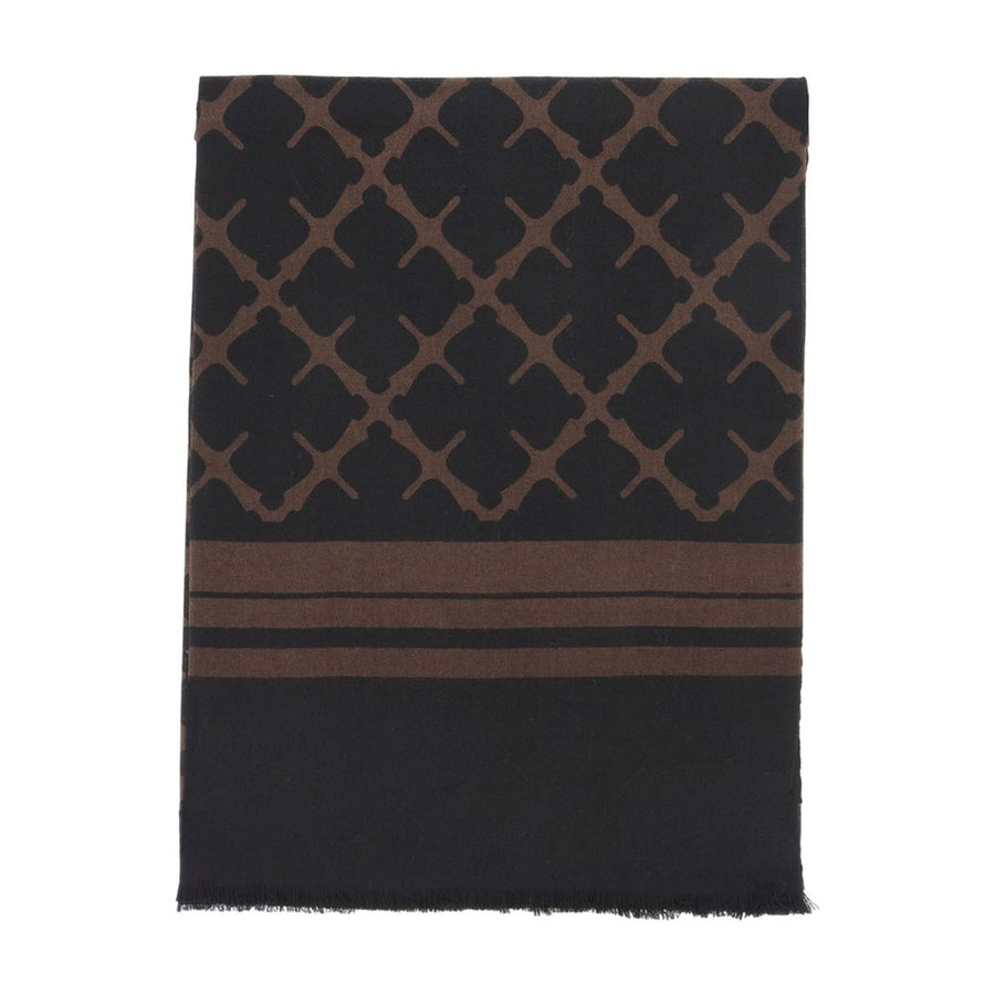 By Malene Birger Jacquard Wool Scarf — Brown Scarfs