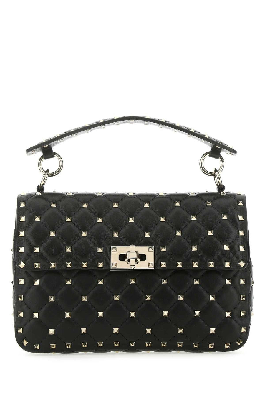 Valentino Garavani Quilted Stud-Embellished Shoulder Bag — Black