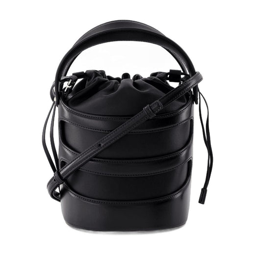 Alexander Mcqueen Quilted Calfskin Bucket Bag — Black
