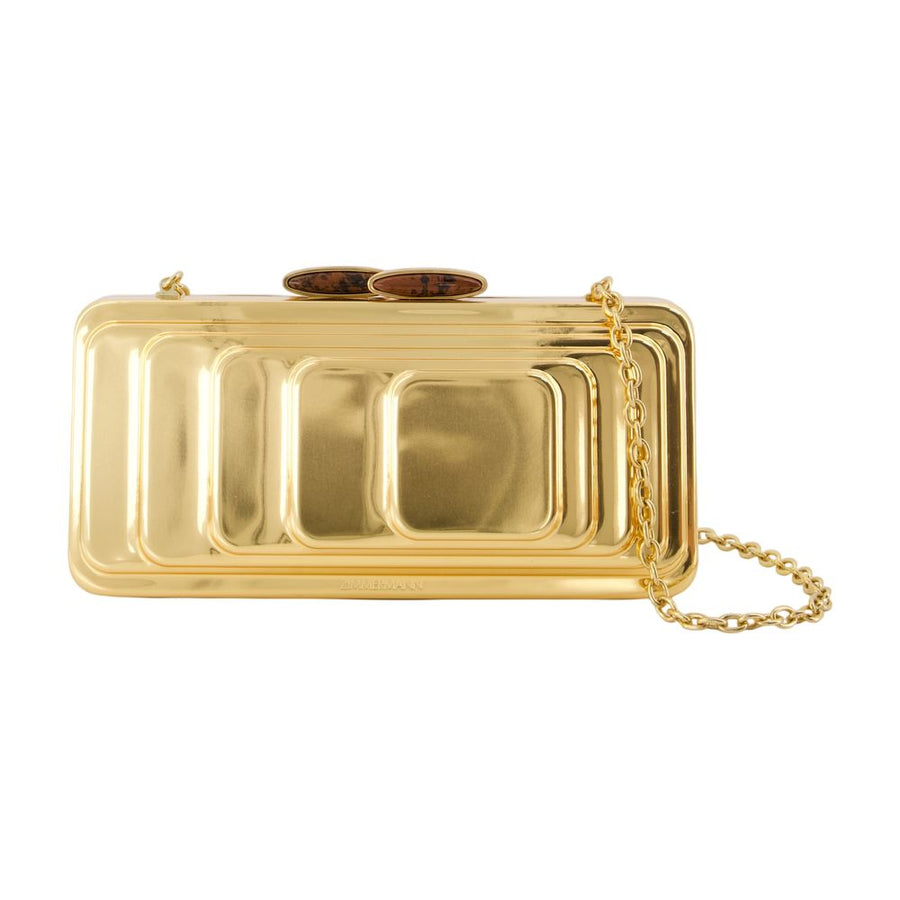 Zimmermann Alight Clutch — Gold Metal