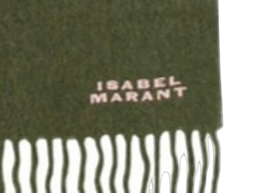 Isabel Marant Firny Scarf — Khaki Wool Scarfs