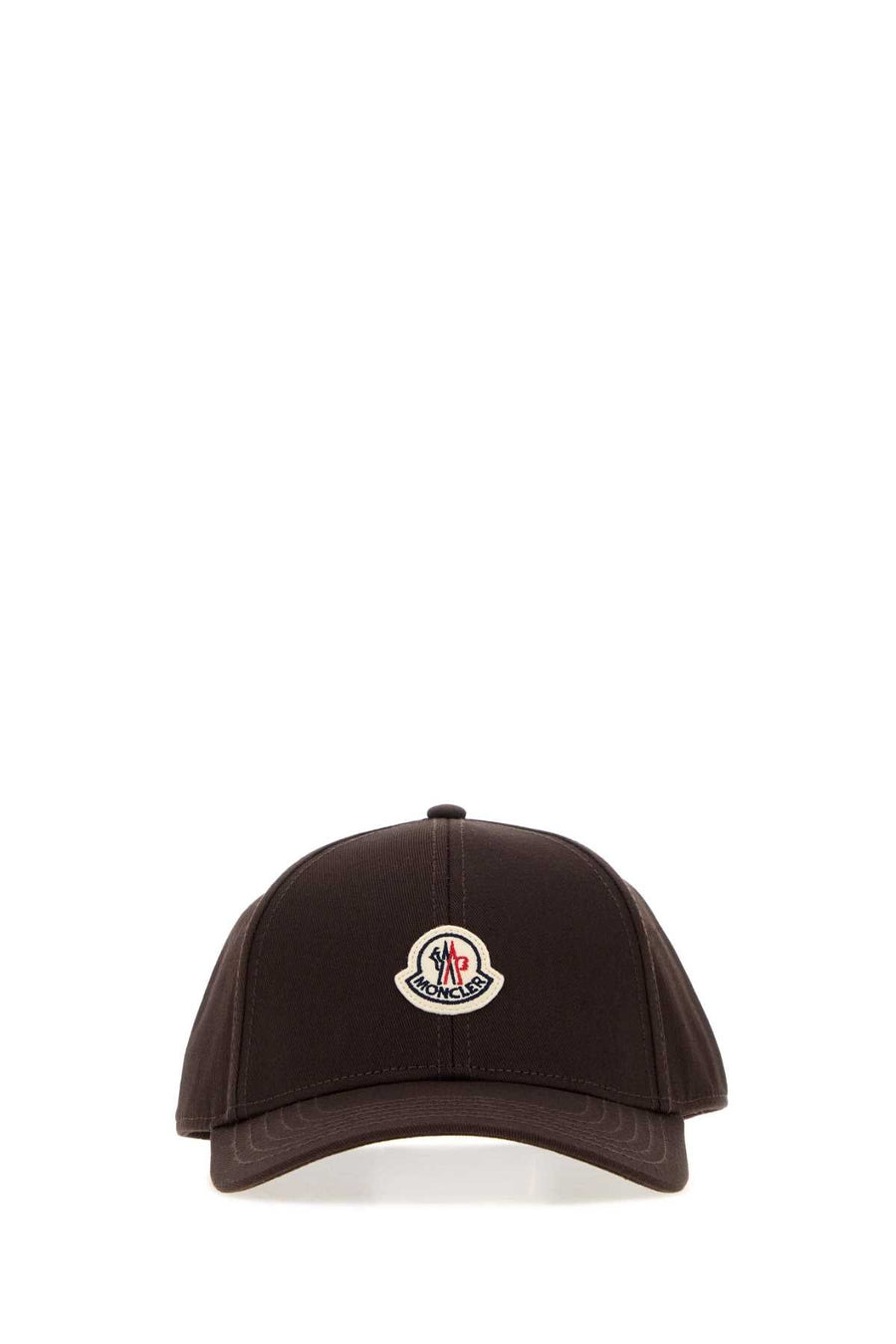 Moncler Baseball Logo-Embroidered Cotton Cap — Brown Caps