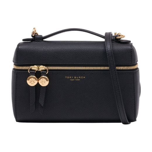 Tory Burch Romy Slim Top Handle Bag — Black Cowhide