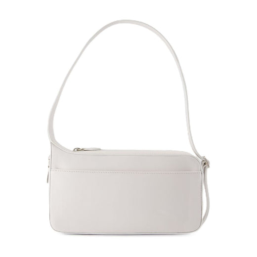 Courrèges One Racer Shoulder Bag — White Calfskin