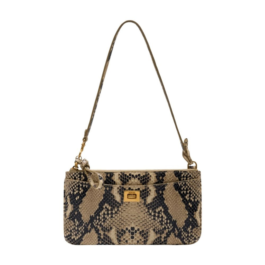 Balenciaga Rodeo Clutch — Beige Pythonskin