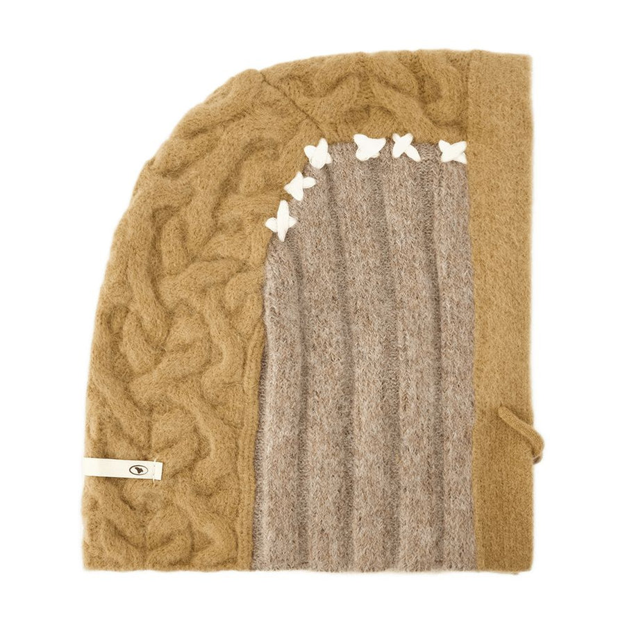 Ader Error Bmadfwhw0101br Quilted Nylon Beanie — Brown Beanies