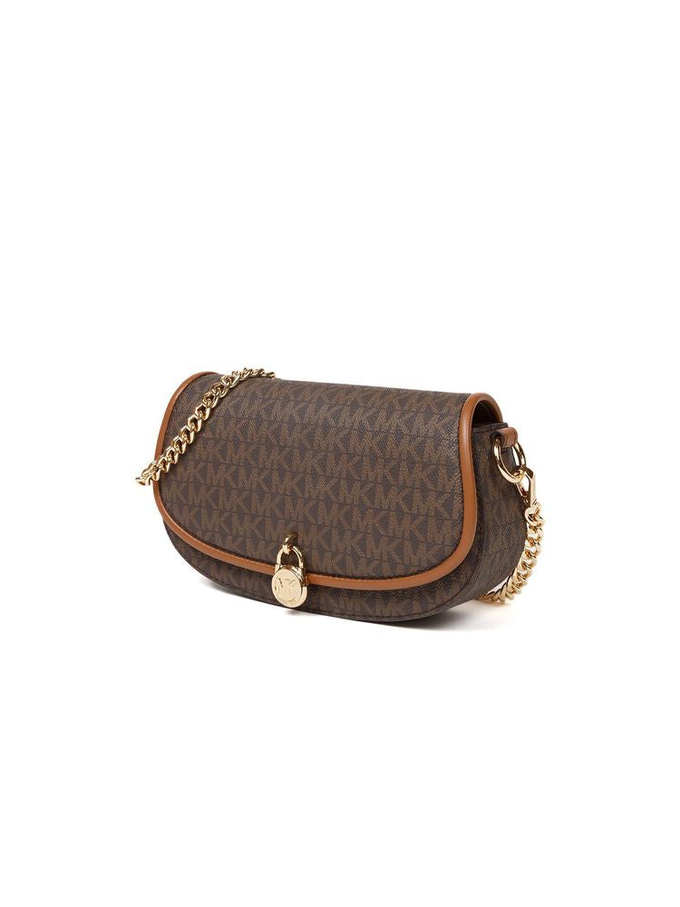 Michael Kors Mila Crossbody Bag — Brown Polyvinyl Chloride