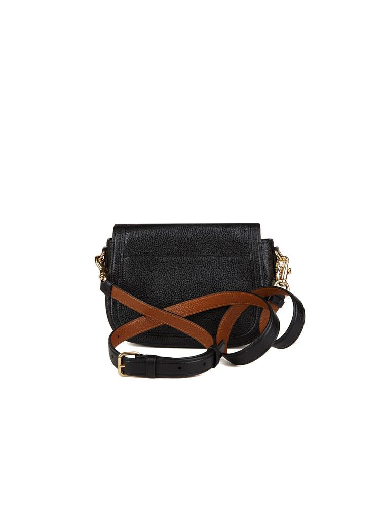 Coach Structured Leather Crossbody Bag — Black