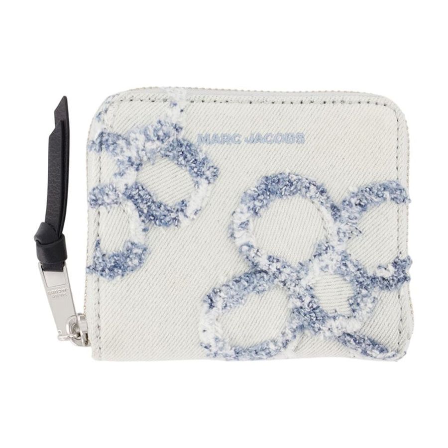 Marc Jacobs Printed Cotton Compact Wallet — Blue Accessories /
