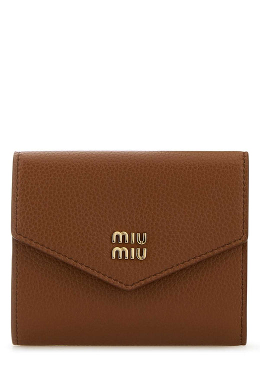 Miu Miu Leather Wallet — Brown
