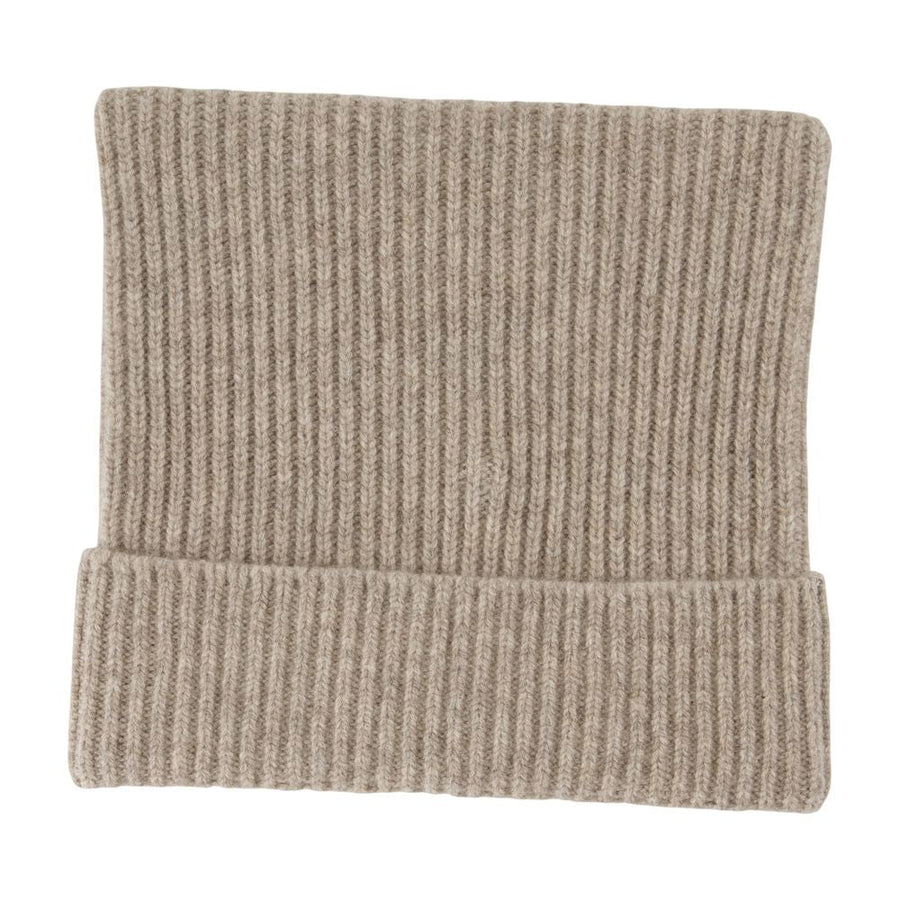 Acne Studios C40426-Drn Ribbed Cotton Beanie — Beige Beanies