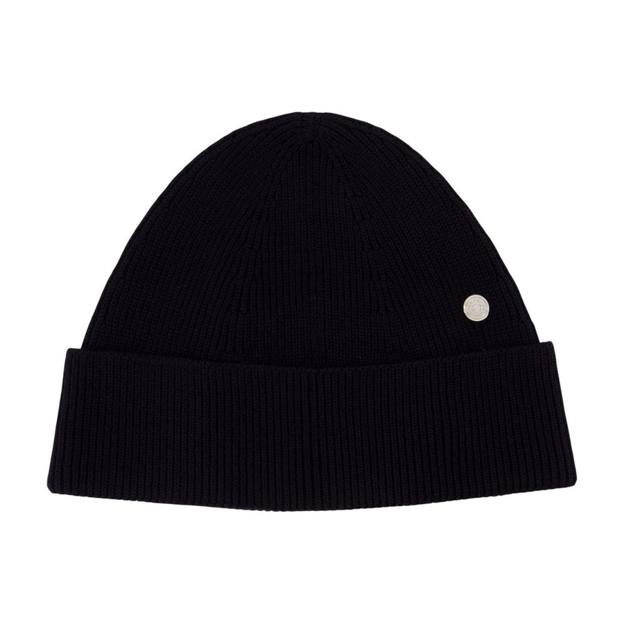Acne Studios C40484-900 Wool Ribbed Beanie — Black Beanies