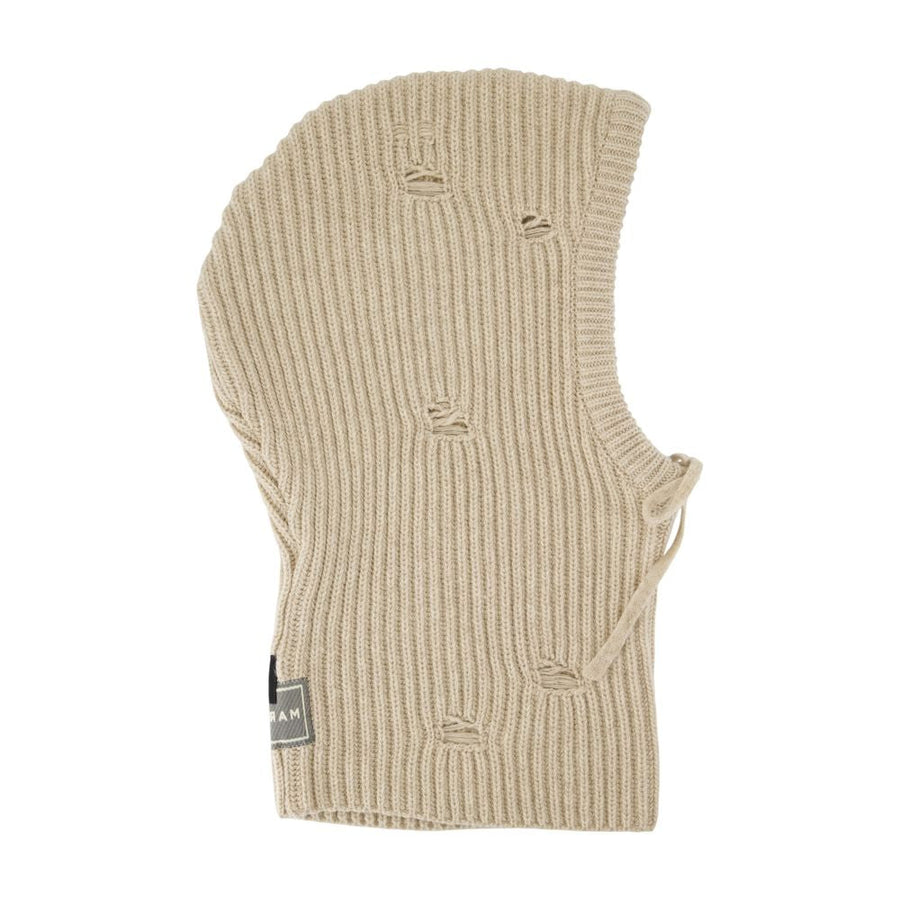 Mm6 Maison Margiela S52tb0008-M13138-806m Ribbed Wool Beanie — Beige Beanies