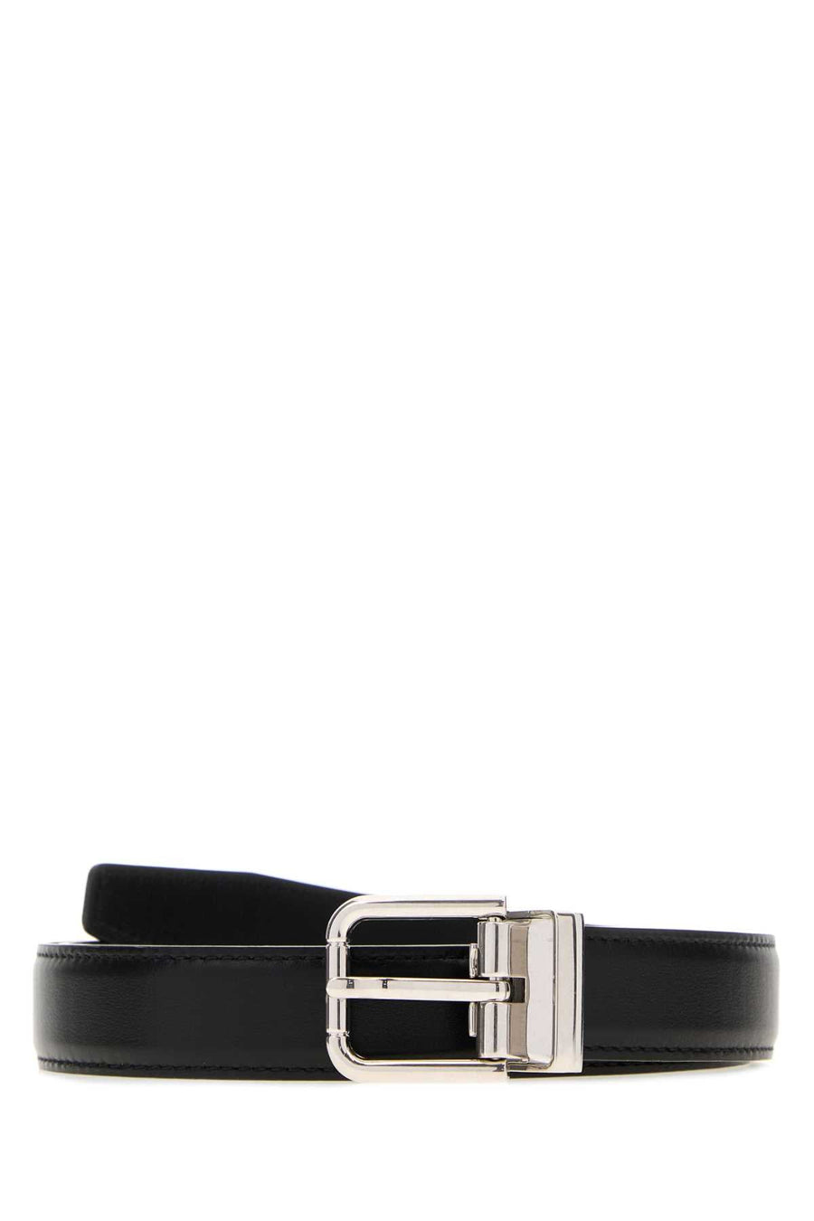 Dolce & Gabbana Leather Belt — Black