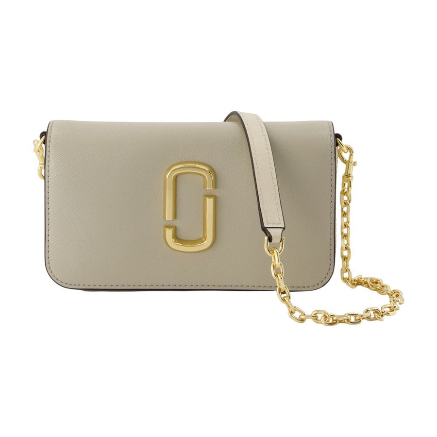 Marc Jacobs Leather Chain Strap Wallet — Beige Cowhide