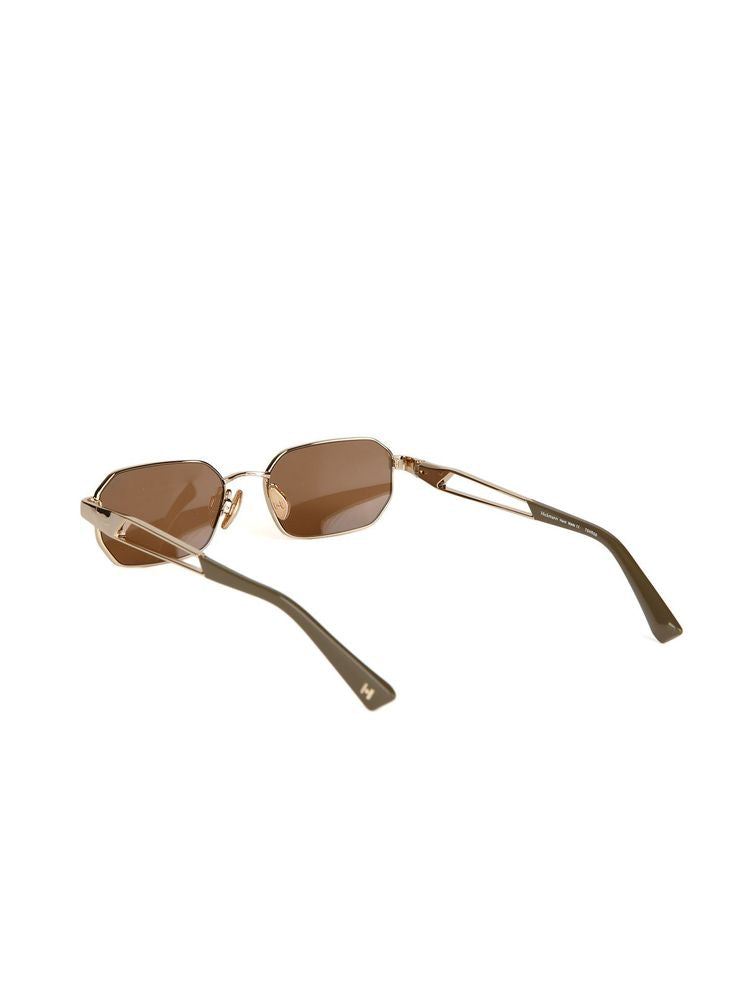 Hickmann Hi3248 Metal Rectangle Sunglasses — Gold