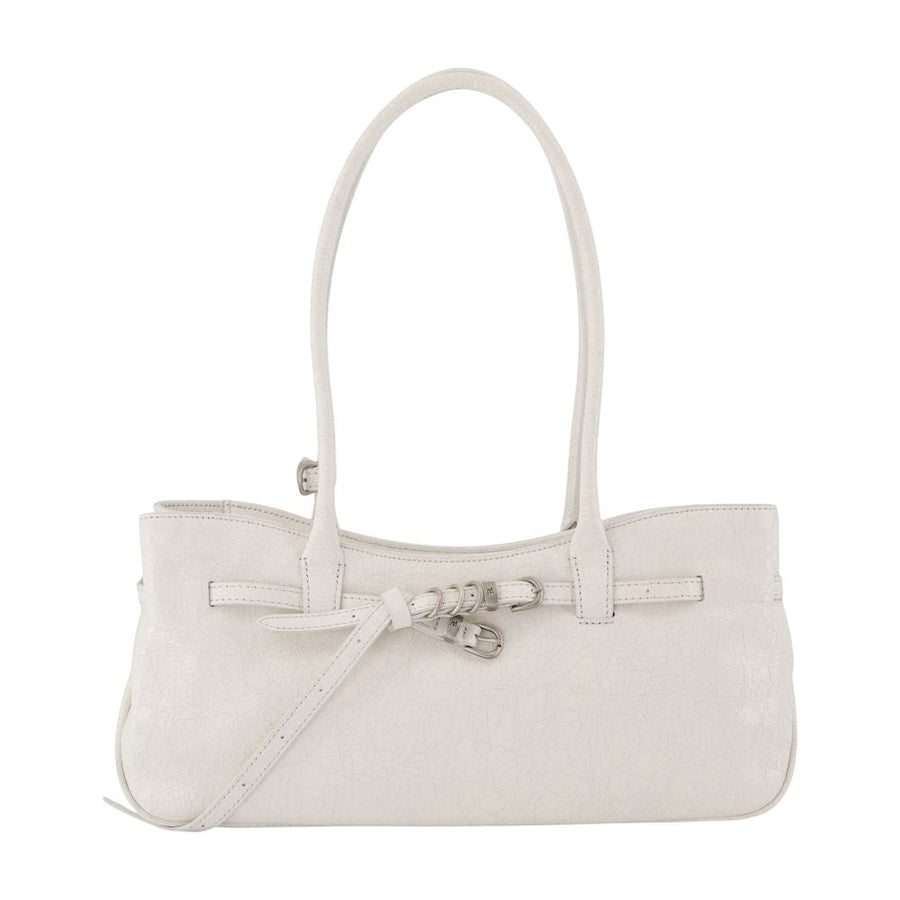 Marge Sherwood Cowhide Leather Shoulder Bag — White