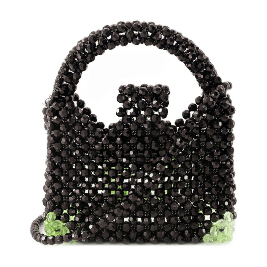 Germanier Beaded Top Handle Bag — Black Others
