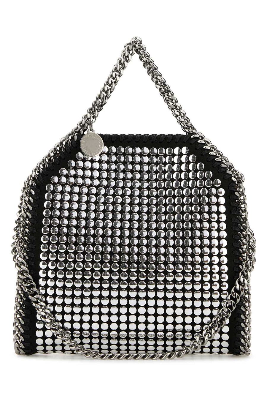 Stella Mccartney Studded Wool Shoulder Bag — Black