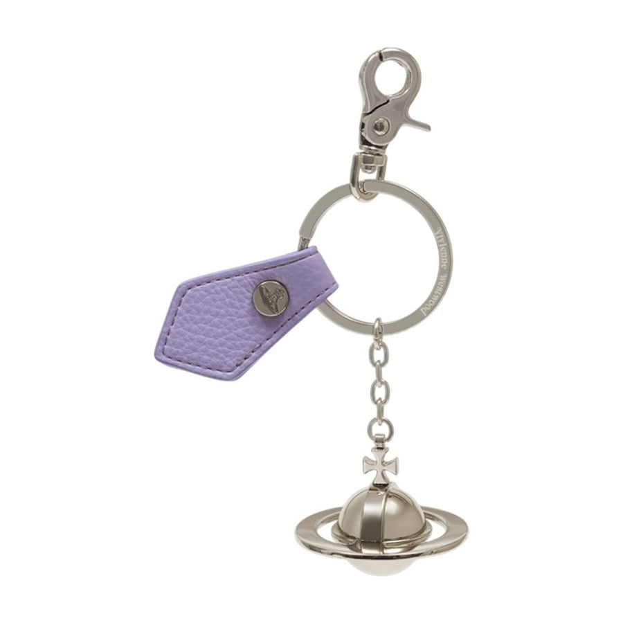 Vivienne Westwood 3d Orb Charm Key Case — Purple Metal Keychains