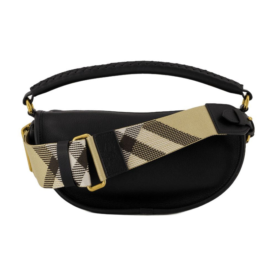 Burberry B Clip Shoulder Bag — Black Calfskin