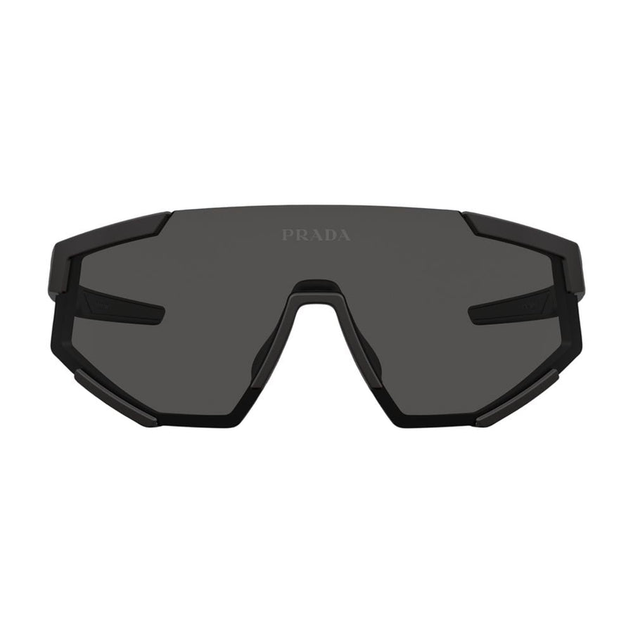 Prada 0ps04ws-Dg006f39 Tinted Lens Shield Sunglasses — Black Acetate