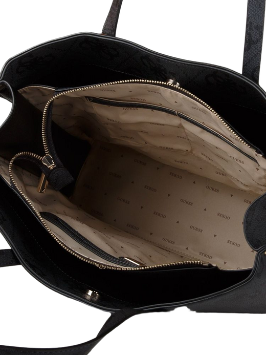 Guess Tote Bag — Black Polyurethane