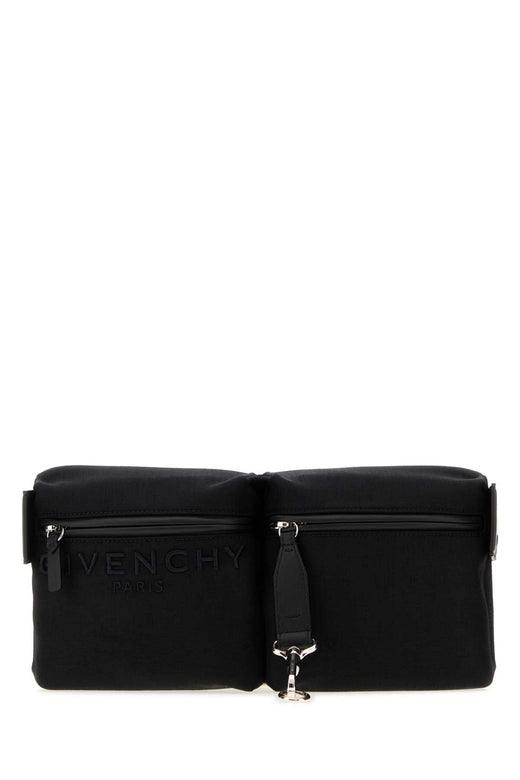 Givenchy Logo Nylon Shoulder Bag — Black