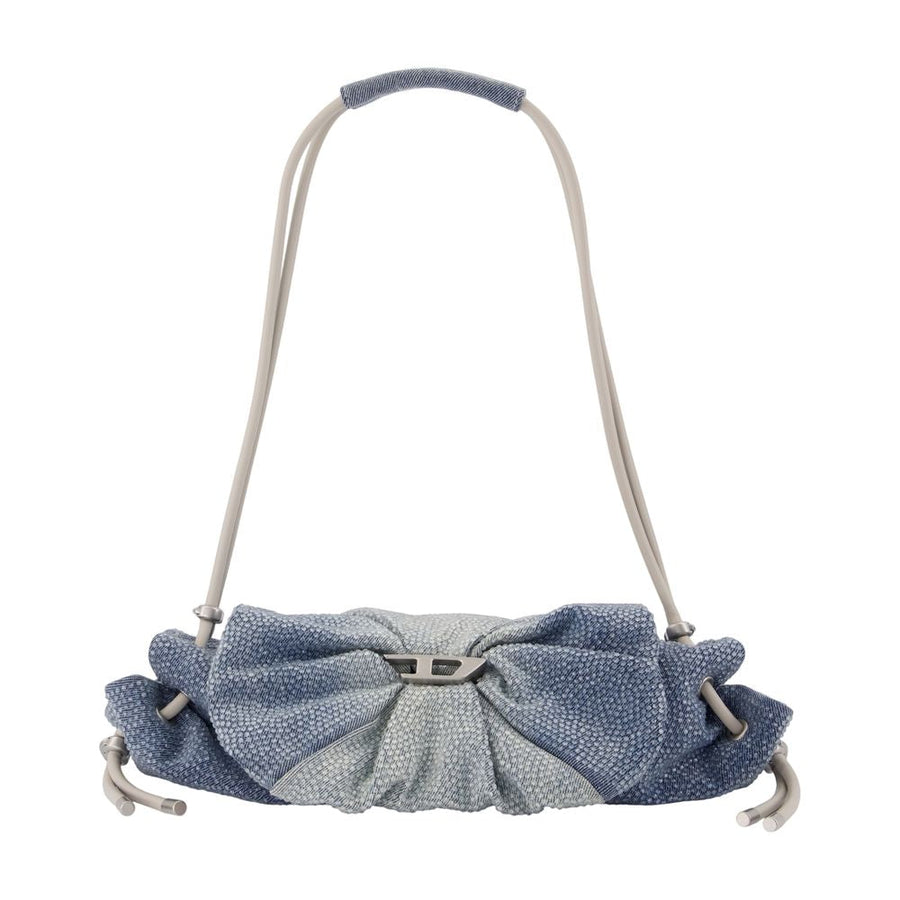 Diesel Scrunch-D Shoulder Bag — Blue Cotton