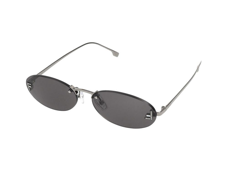 Maison Fendi Fe4075us Oval Tinted Lenses Sunglasses — Gray Standard